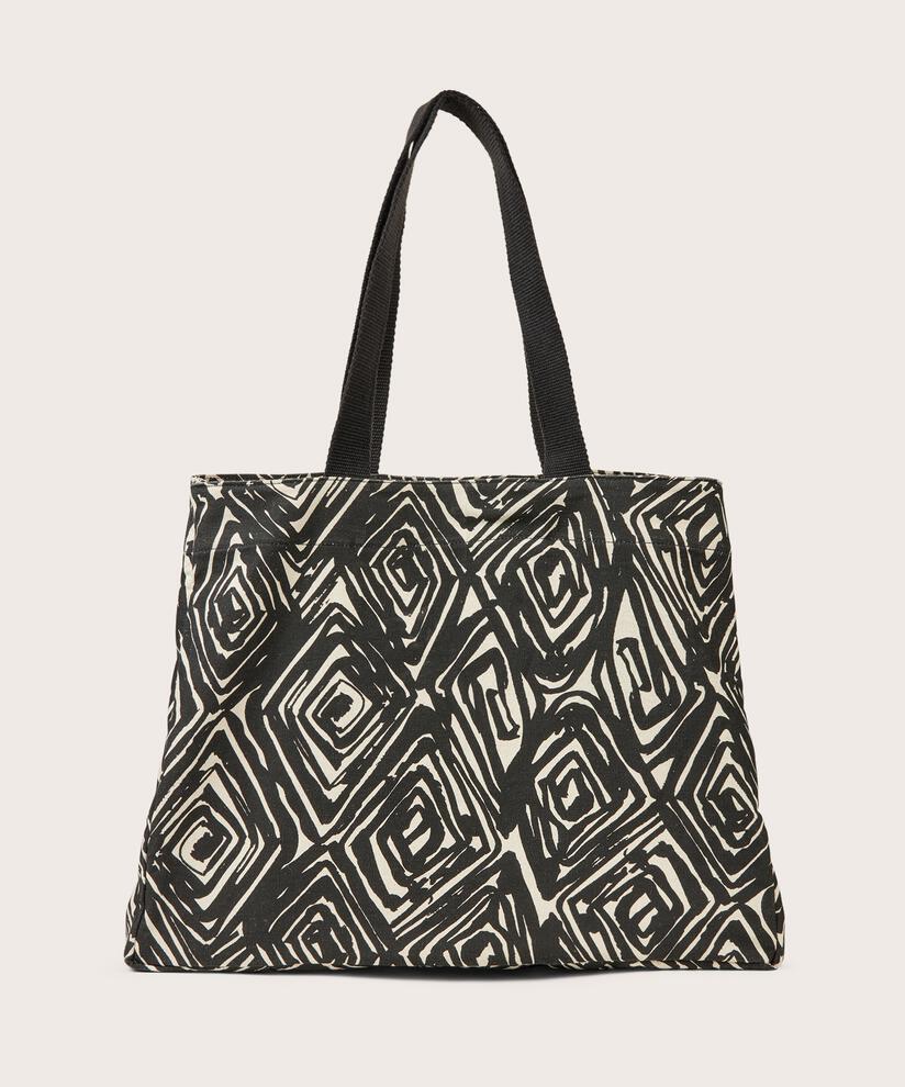 cabas imprimé en toile de qualité supérieure, Black