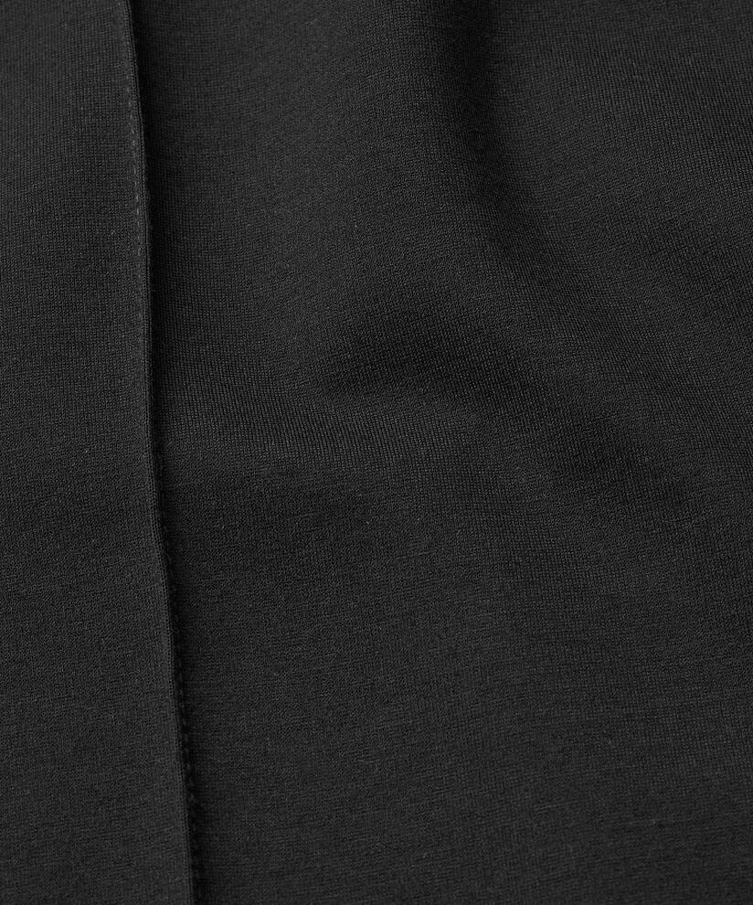 leggings en jersey épais avec plis de pression cousus, Black