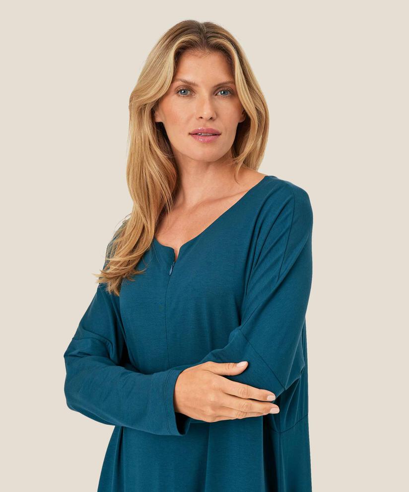 robe en jersey à manches longues avec zip au cou, Reflect Pond