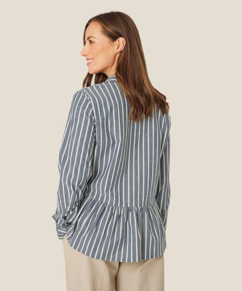 chemise en coton avec basque, Black