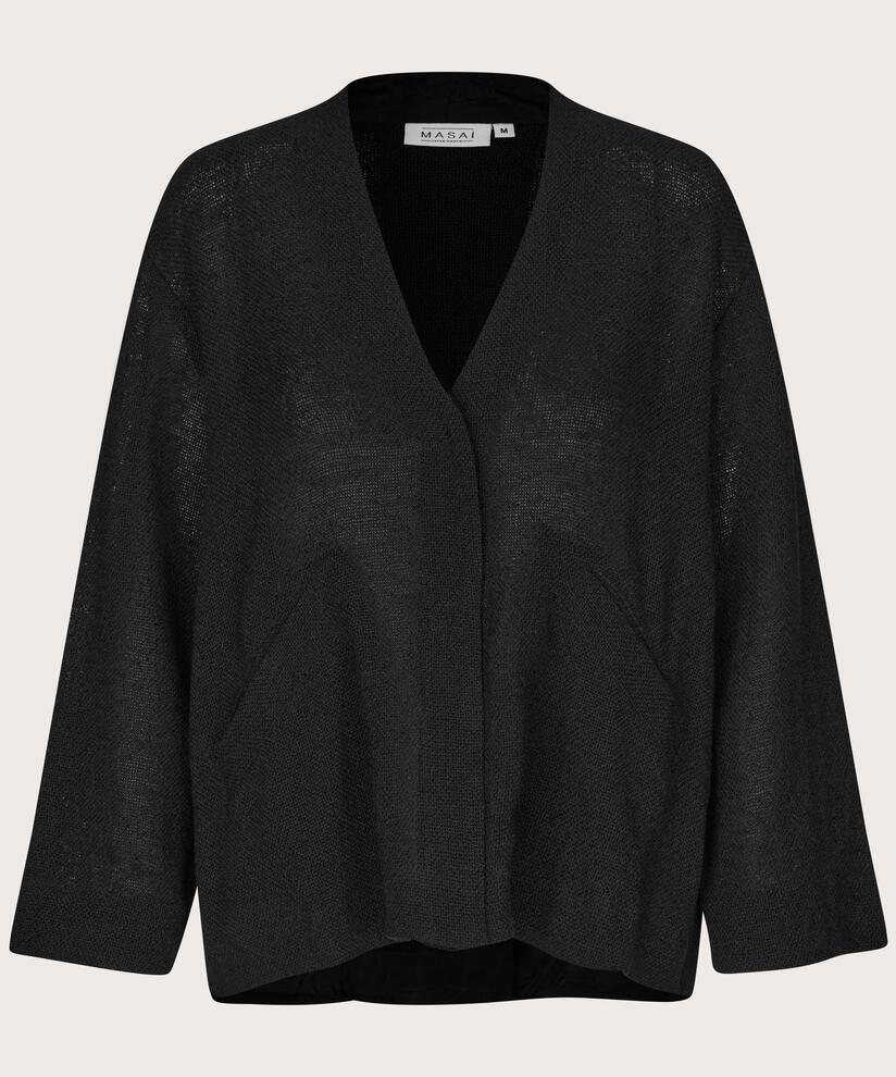 veste bouclée avec poches, Black