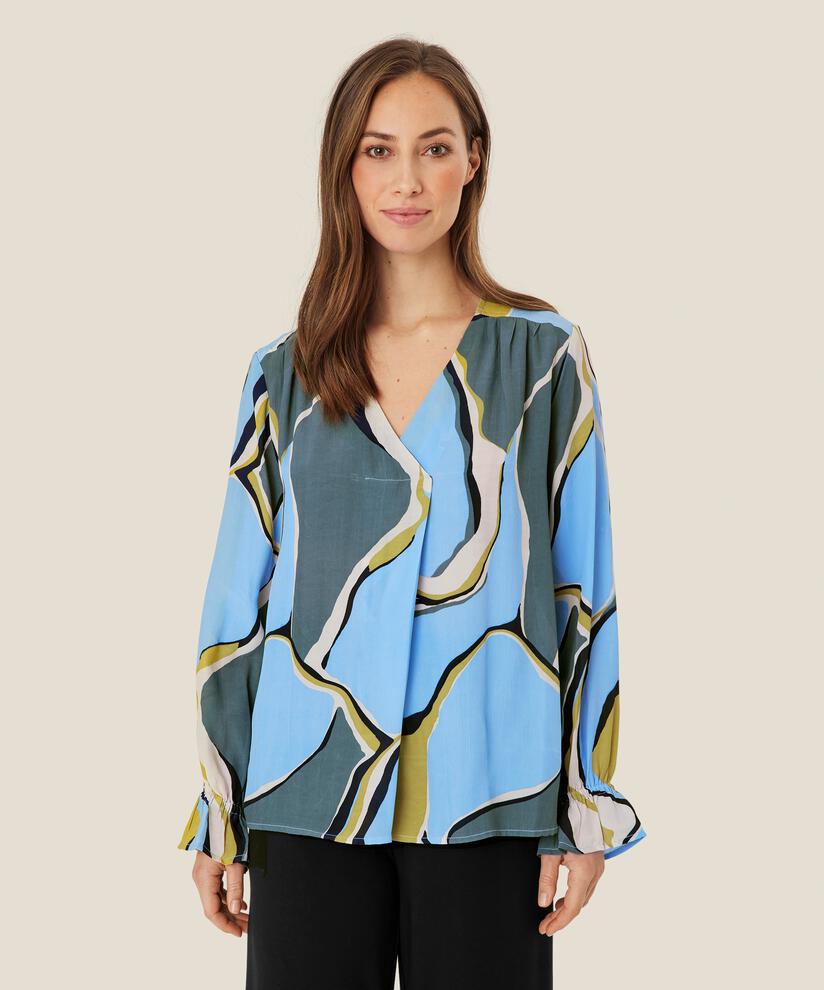 blouse en viscose à col v, Oasis