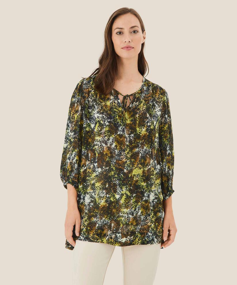 TUNIQUE EN VISCOSE À NOUER DANS LE COU, Green Sheen