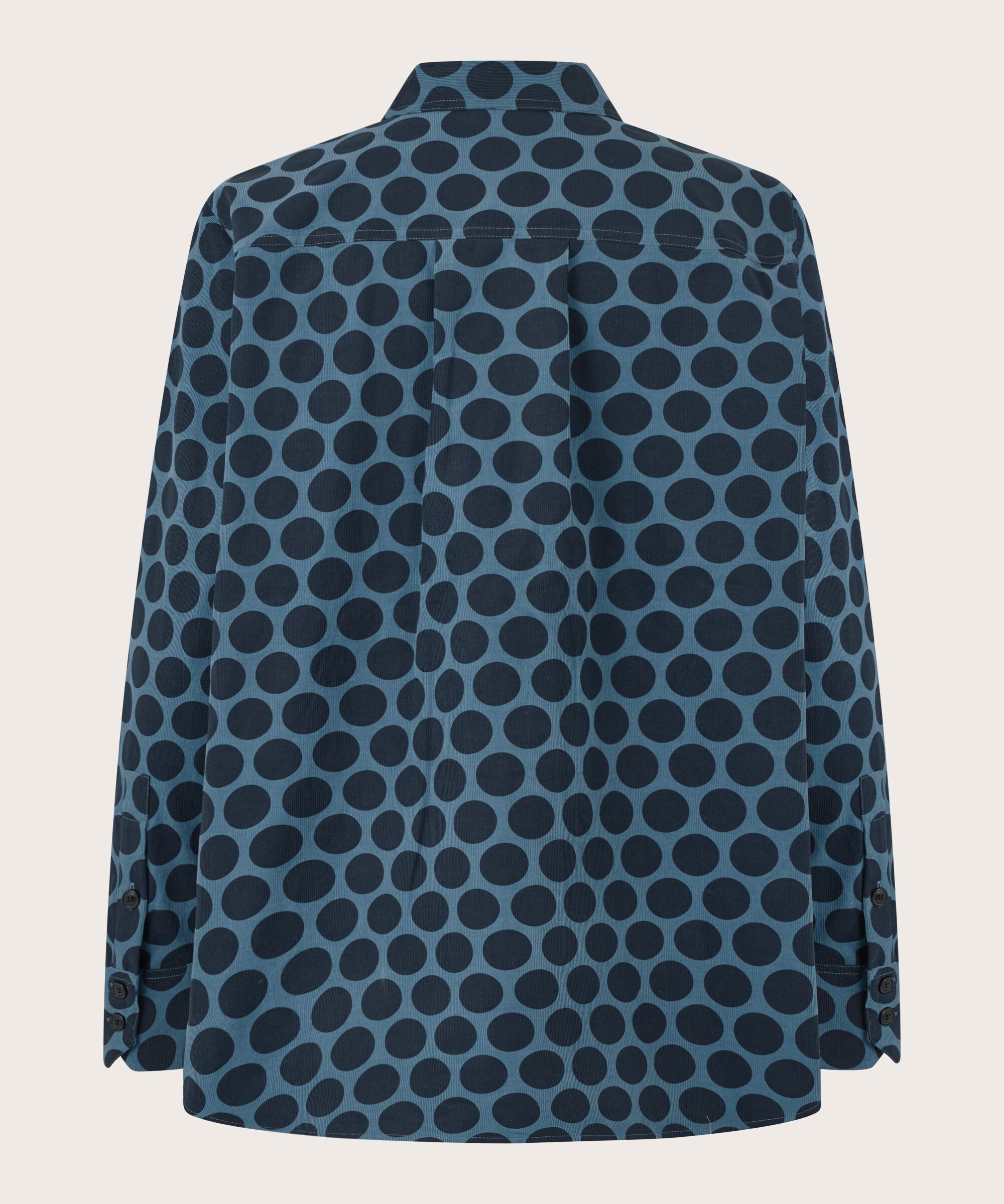chemise en velours à pois avec poche poitrine, Navy Blazer