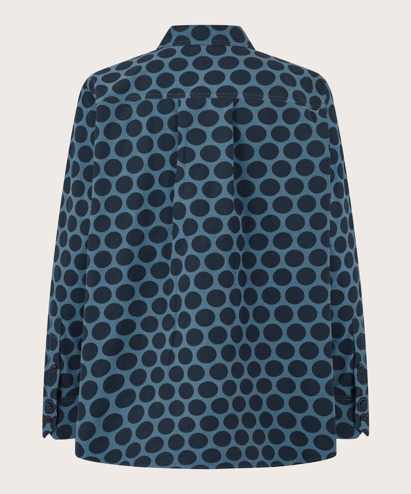 chemise en velours à pois avec poche poitrine, Navy Blazer