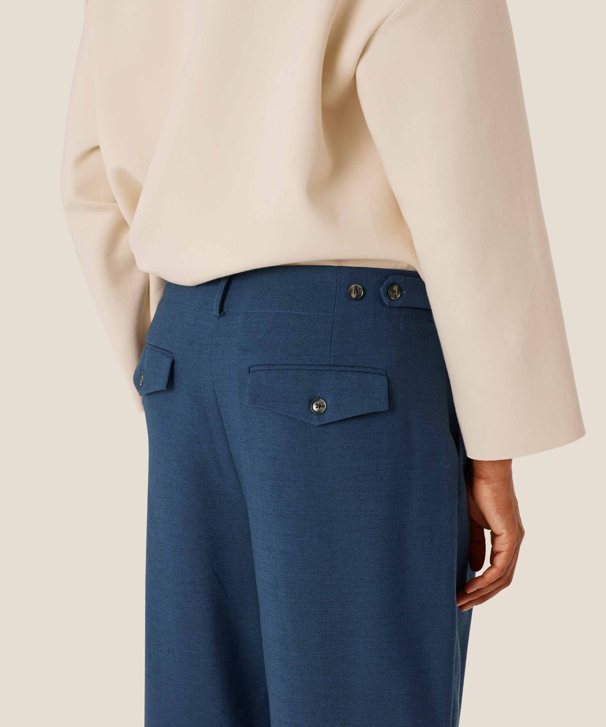 pantalon avec taille fixe et détails de boutons, Moonlit Ocean