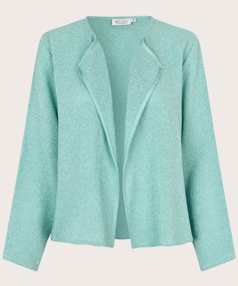 Veste Courte En Bouclé, Aqua