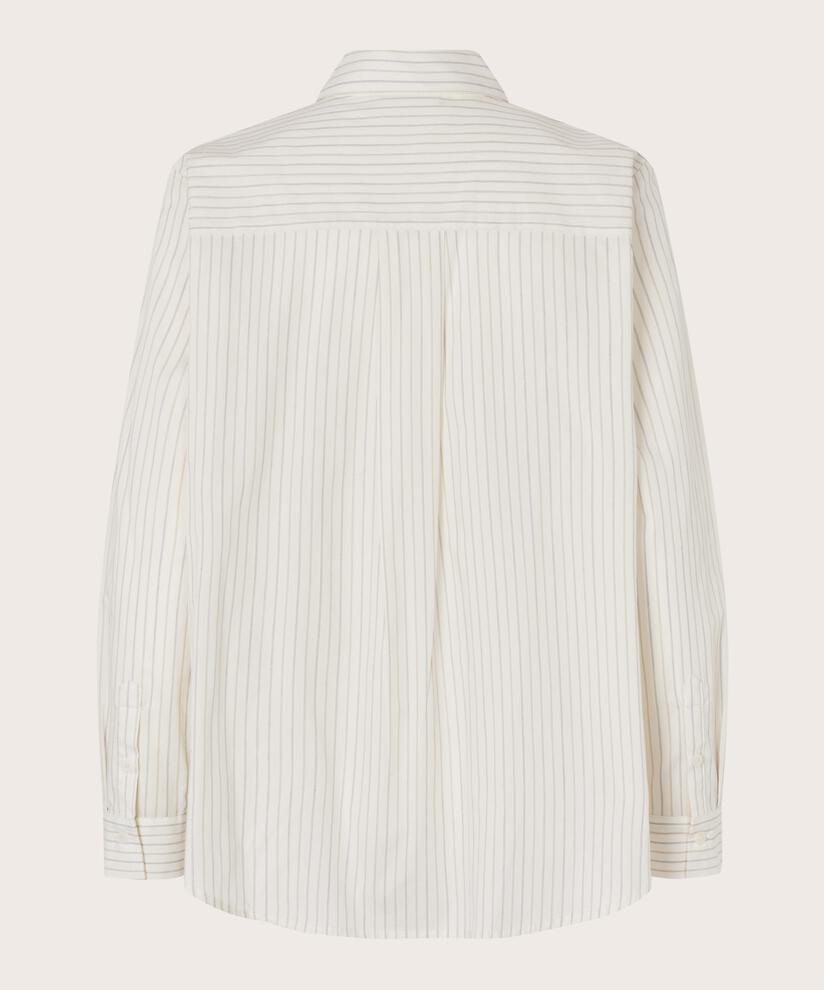 chemise en coton à rayures fines avec dos plus long, Jet Stream