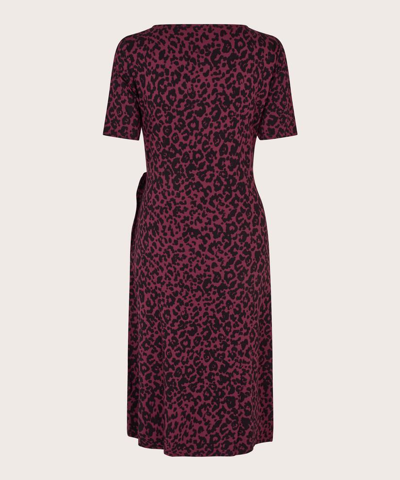 robe en jersey imprimé effet cache-cœur, Tawny Port