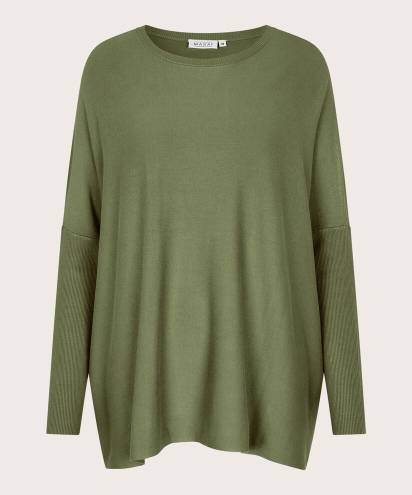 Pull Oversize À Manches Étroites, D. Lichen Green