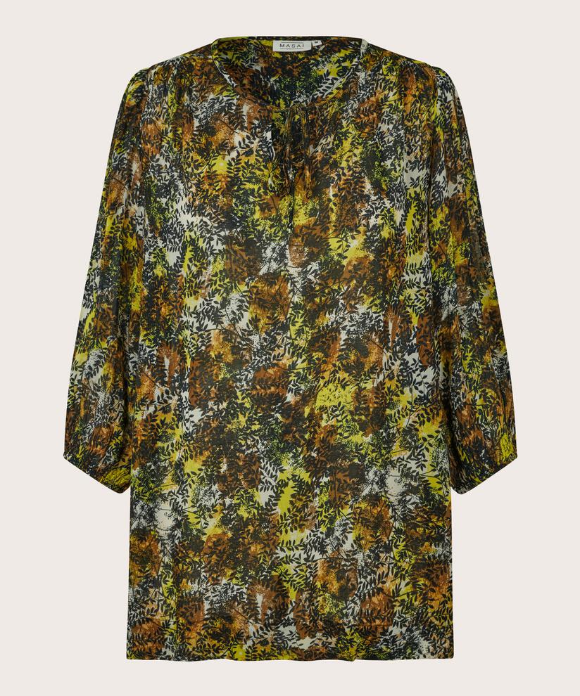 TUNIQUE EN VISCOSE À NOUER DANS LE COU, Green Sheen