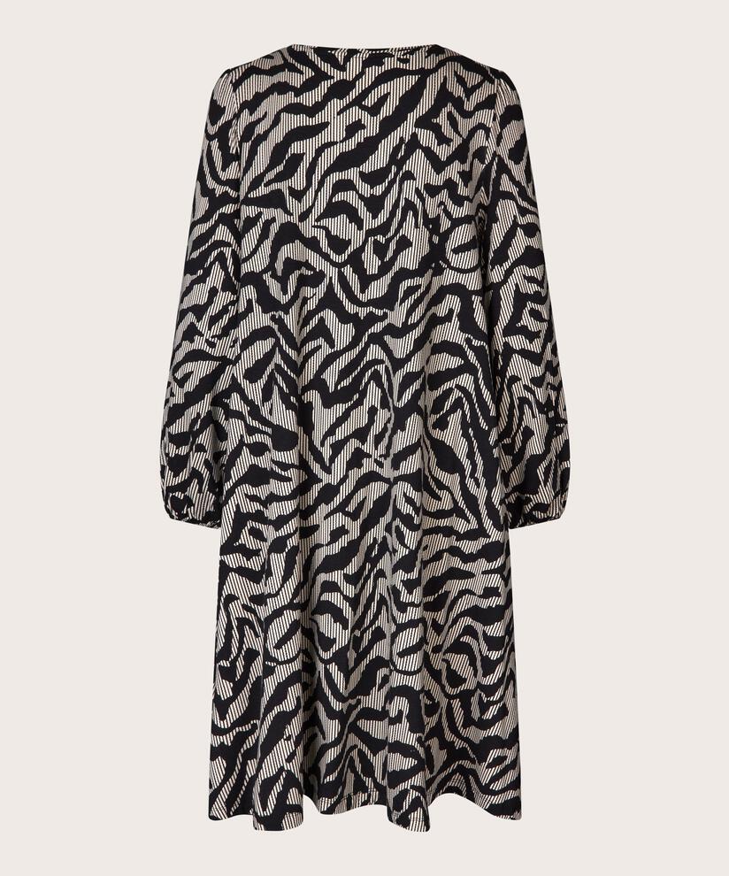 robe en jersey doux avec imprimé, Black