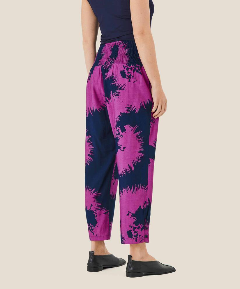 pantalon en viscose avec smock, Wild Aster