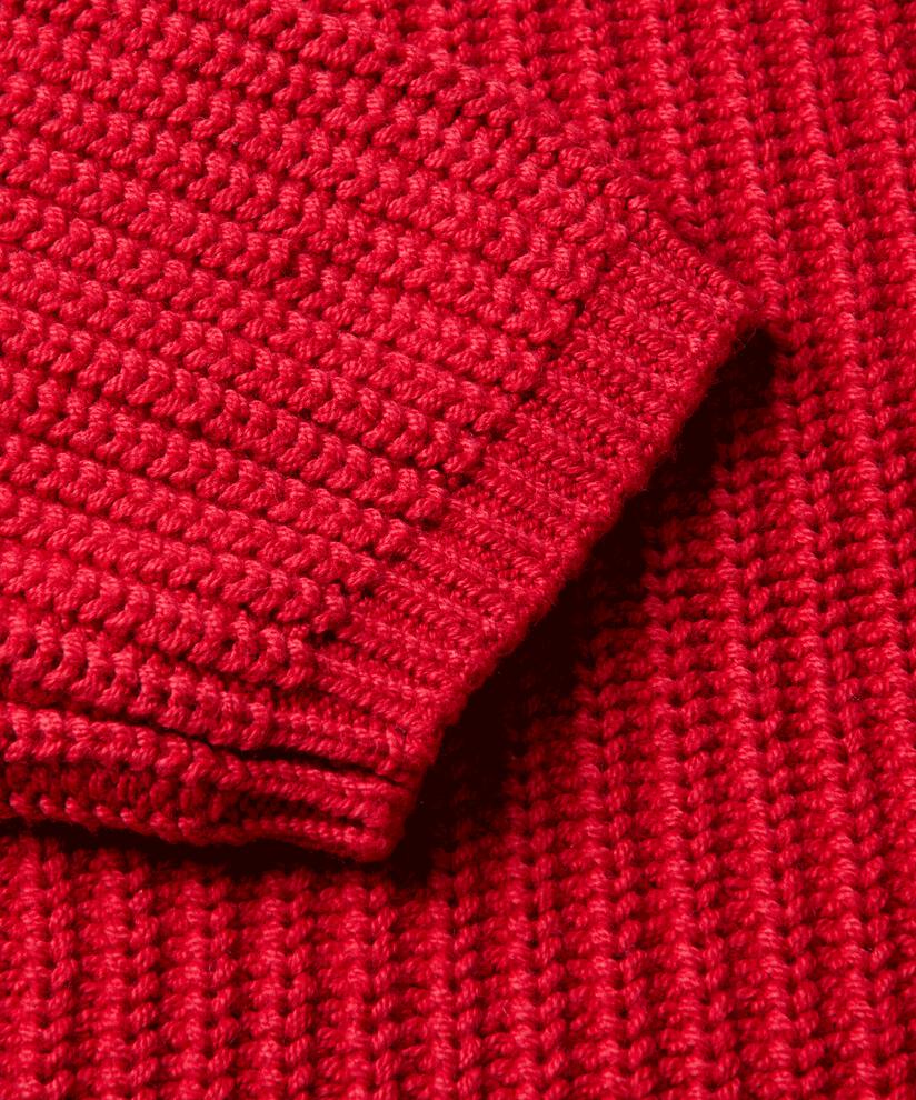pull en maille de coton à col roulé, Scarlet Sage