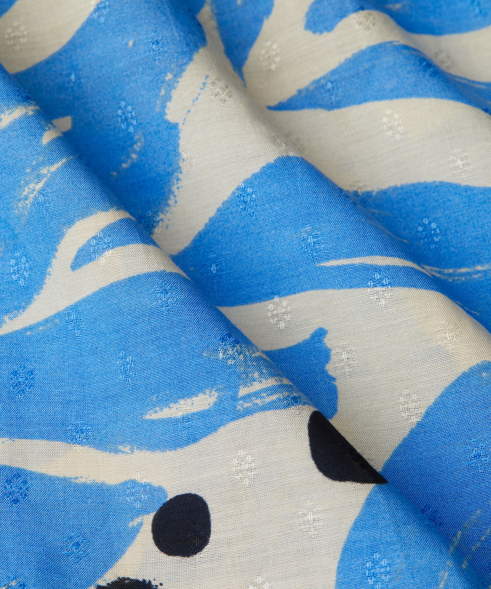 robe en coton mélangé imprimé à manches chauve-souris, Marina