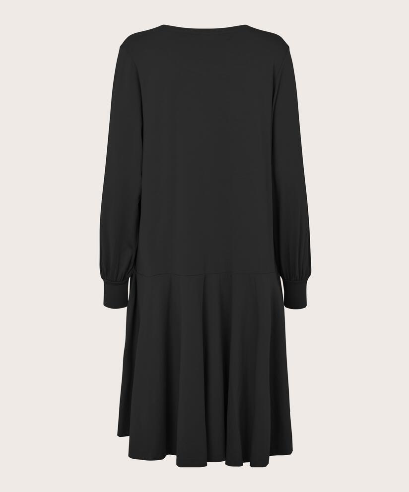 robe en jersey avec largeur, Black