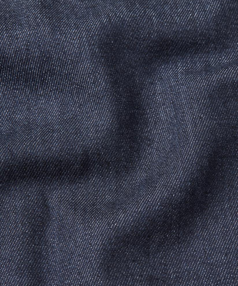 Chemise en jean doux à manches longues, Dark Denim