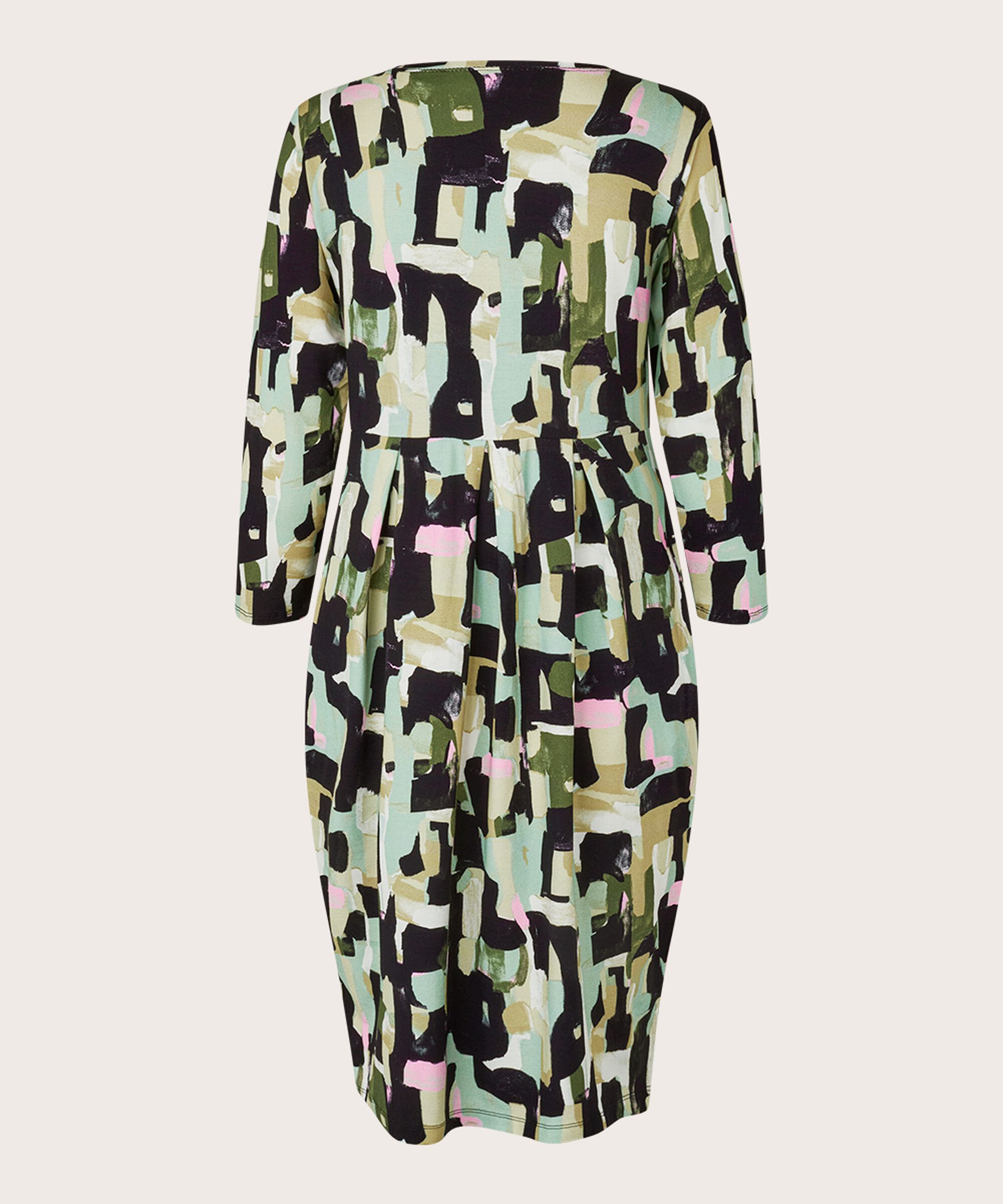 robe tulipe en jersey imprimé, Frosty Green