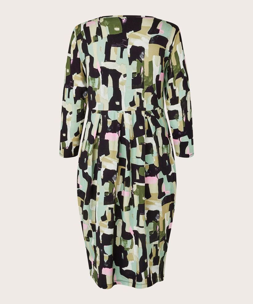 robe tulipe en jersey imprimé, Frosty Green