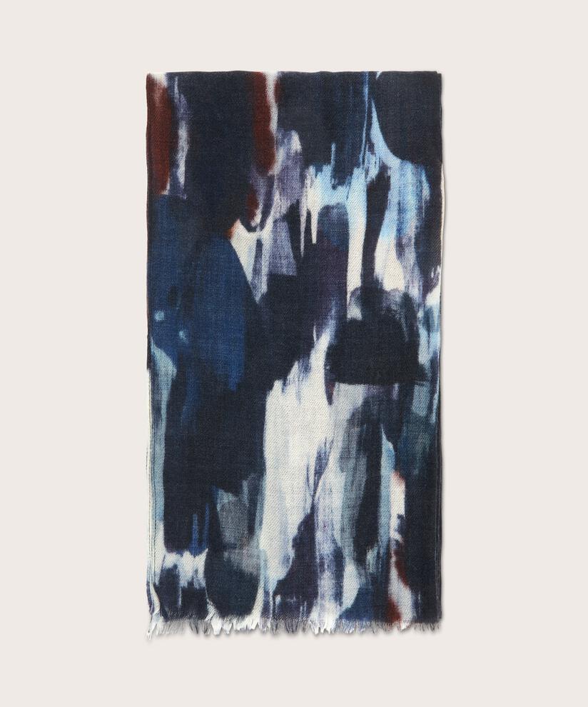 Écharpe douce en laine, Maritime Blue
