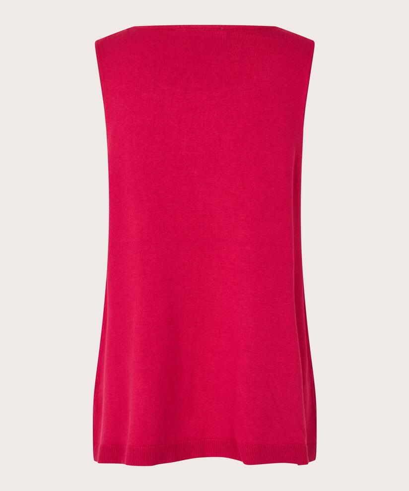 Top sans manches en maille fine, Persian Red