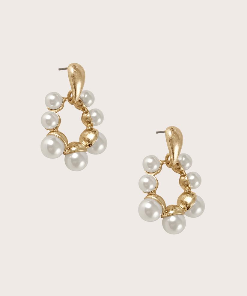 boucles d'oreilles en or avec perles, Whitecap