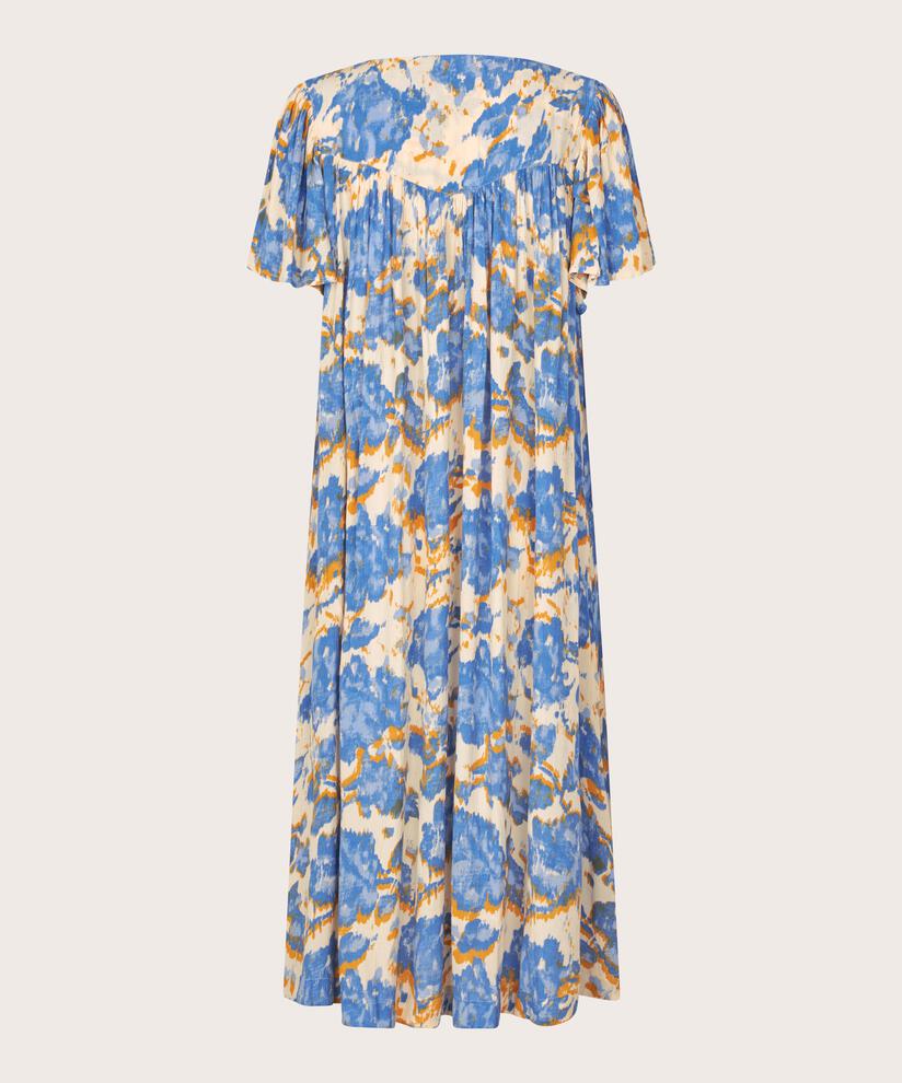 robe en viscose à motifs avec beaucoup de plis, Nebulas Blue