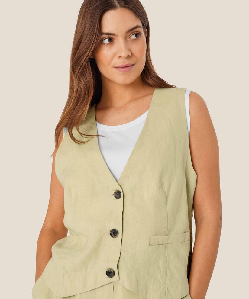 gilet féminin en lin doux, Bog