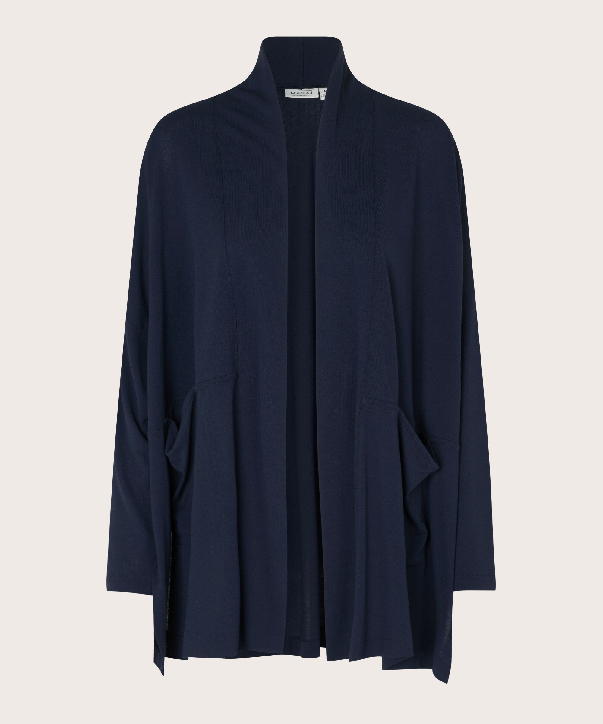 Cardigan en jersey avec poches, Navy