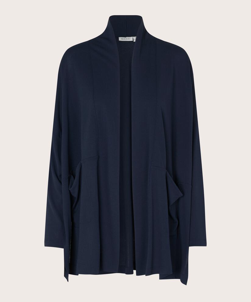 Cardigan en jersey avec poches, Navy