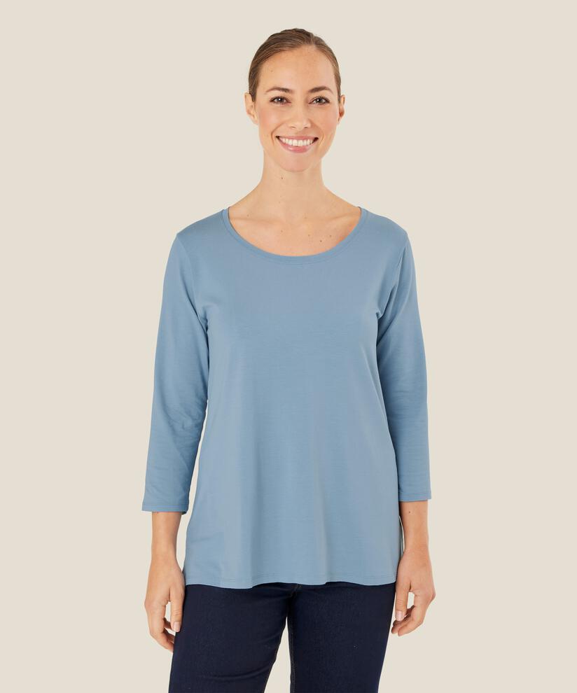 Top En Jersey Á Col Rond, Ashley Blue