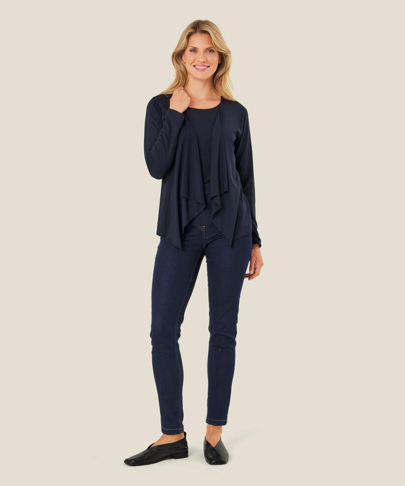Cardigan Ouvert En Jersey, Navy