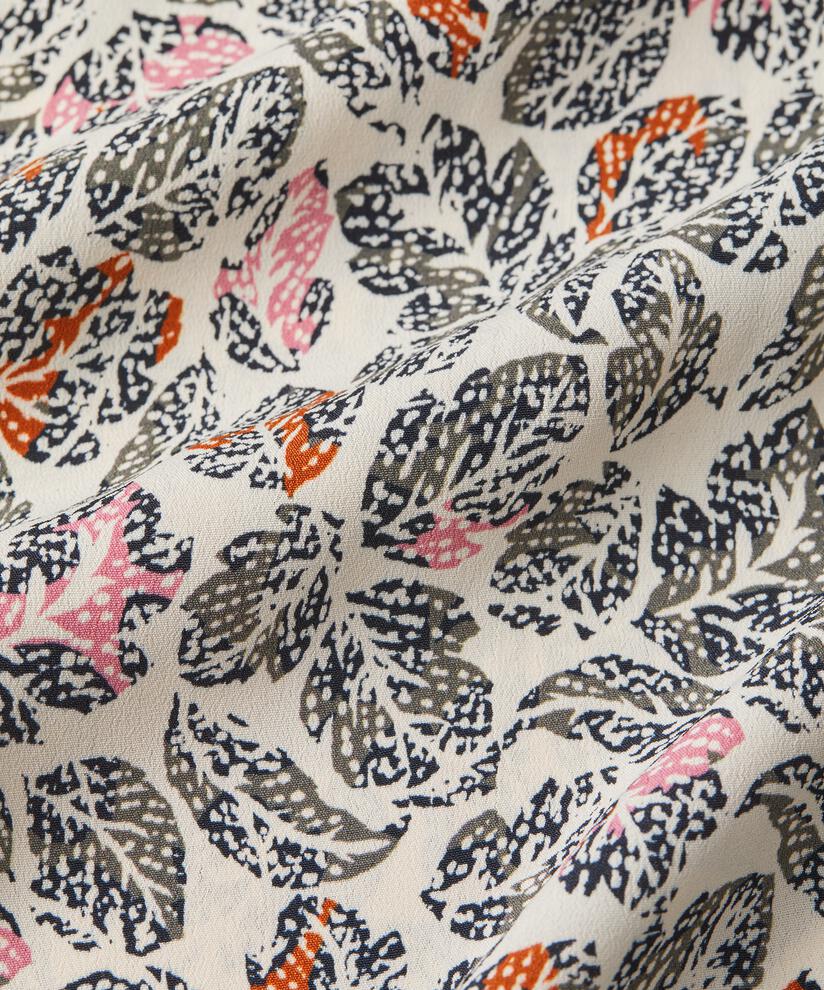 robe en viscose imprimée à manches longues, Sea Turtle