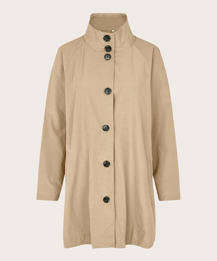 manteau avec boutons et col montant, Safari