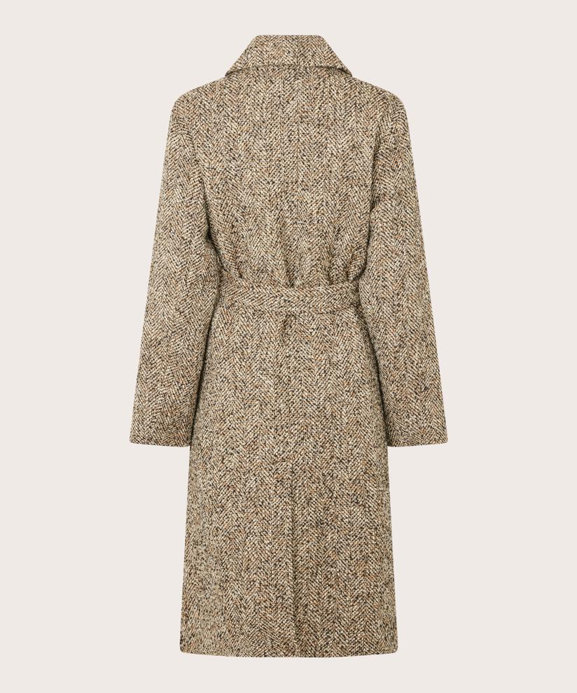 manteau chiné avec fermeture à bouton, Dijon