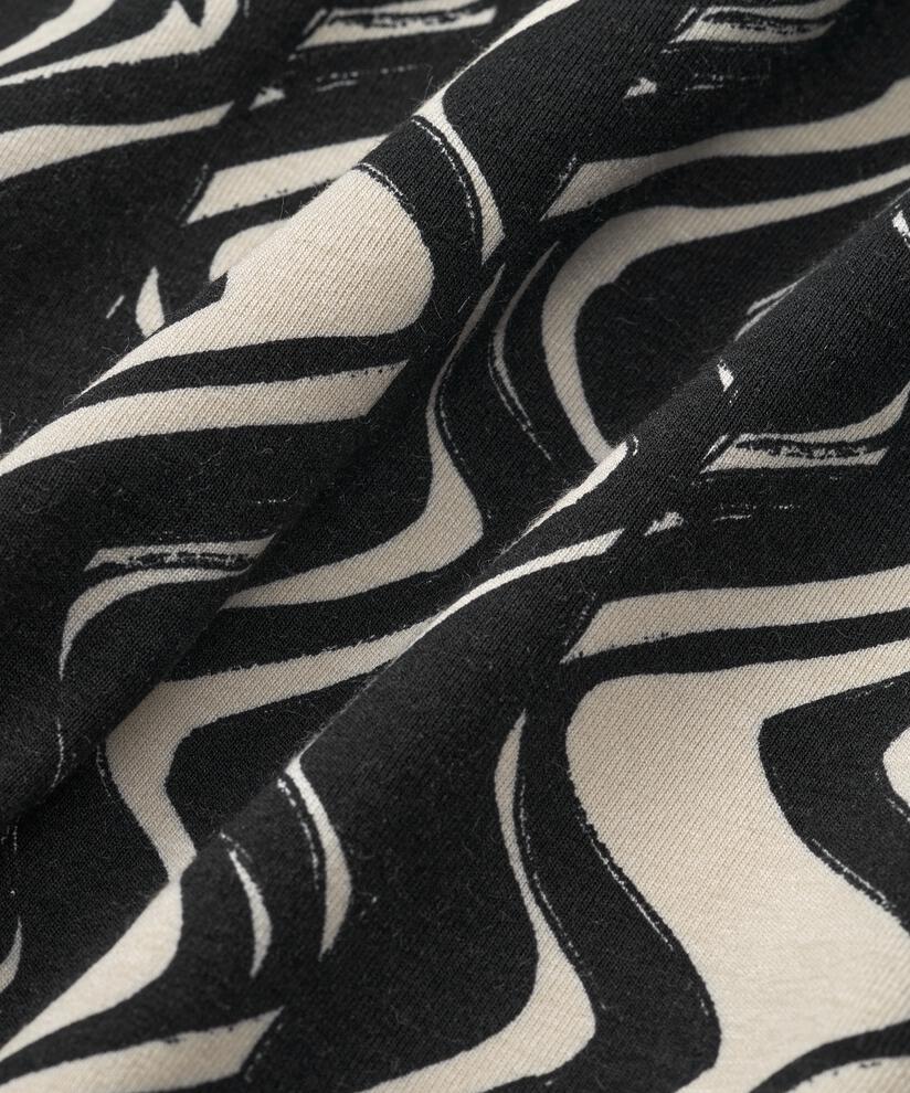 tunique en jersey avec boutons et fente sur le côté, Black