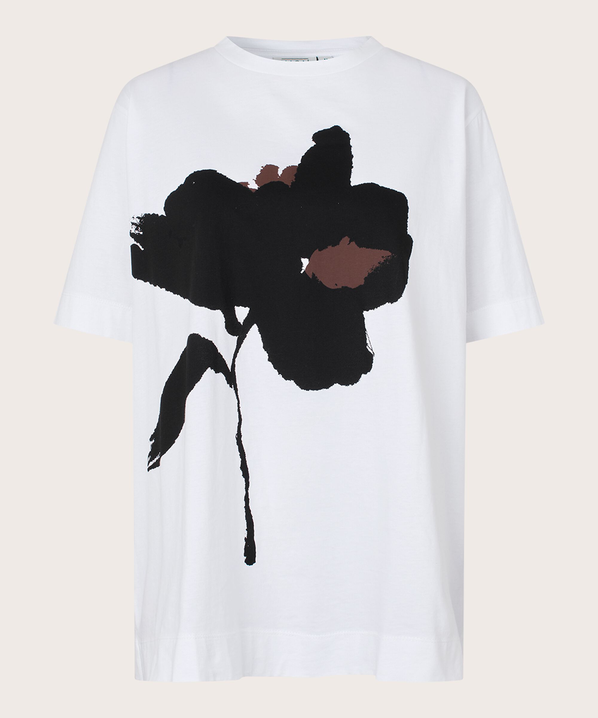 T-shirt Imprimé À Col Rond, White