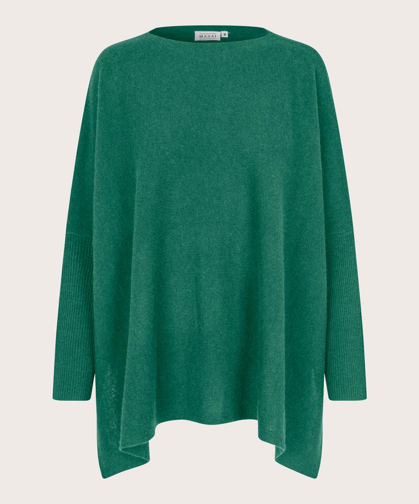 pull en laine oversize à col rond, D. Grass Green