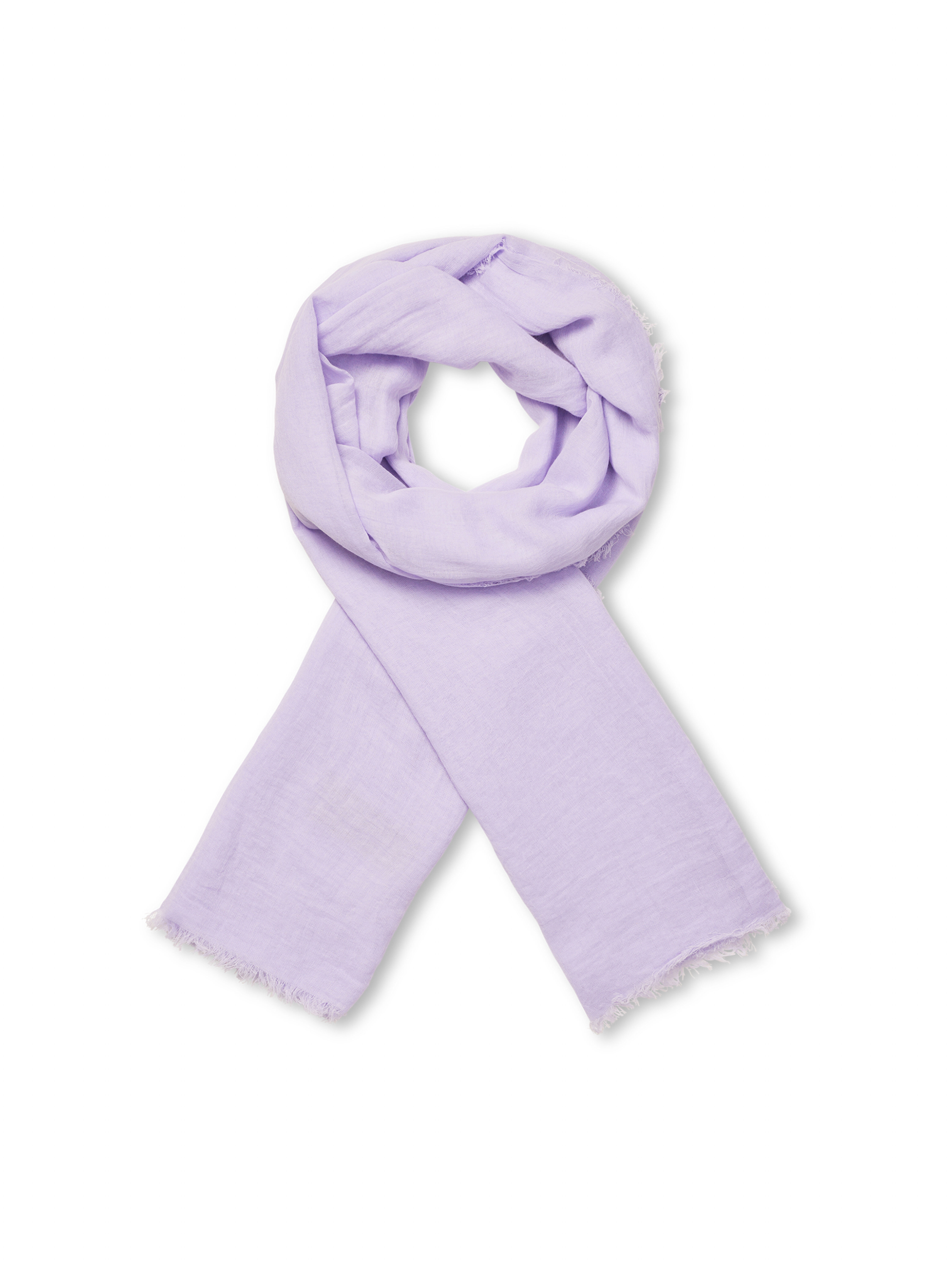 &Eacute;charpe en coton &agrave; franges, Lavender