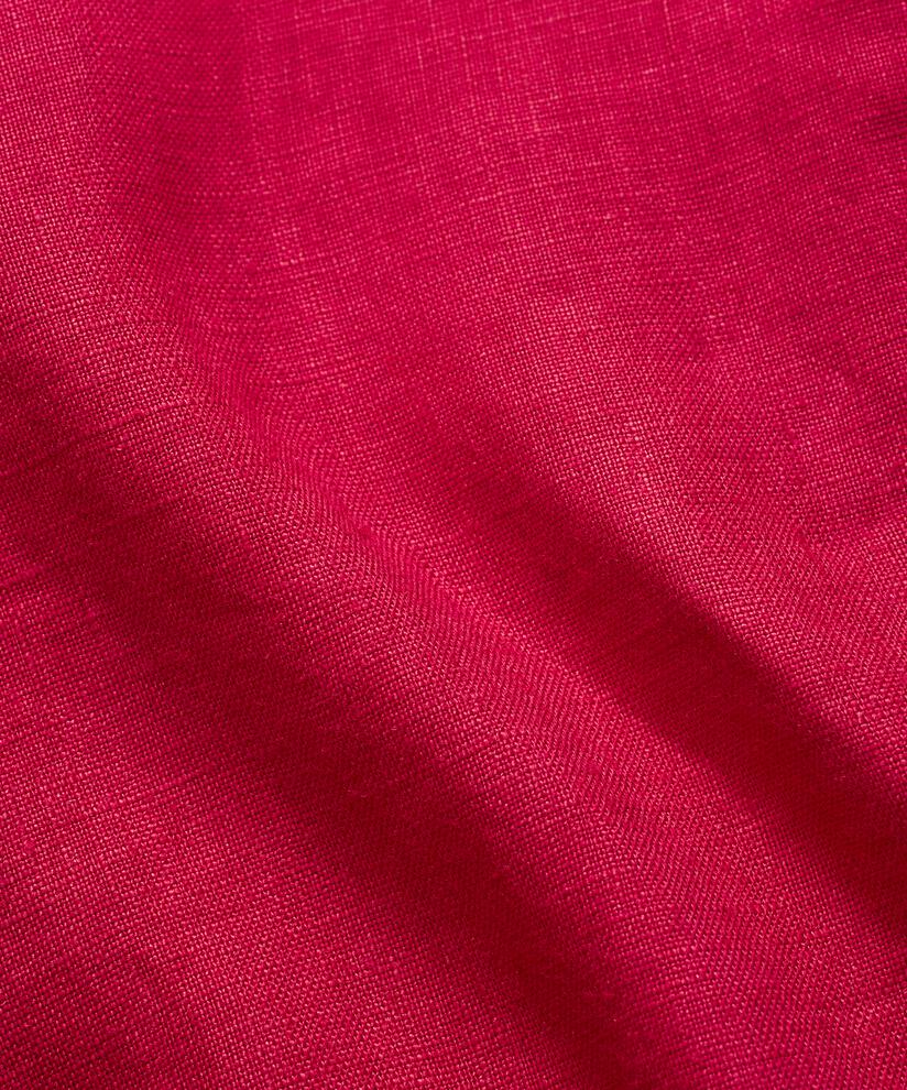 robe en lin à manches courtes avec poches fendues, Persian Red
