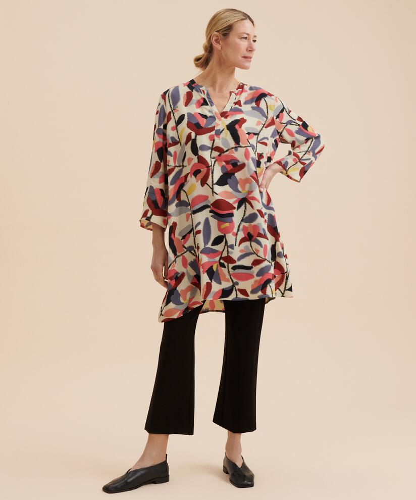 tunique imprimée manches 3/4, Calypso Coral