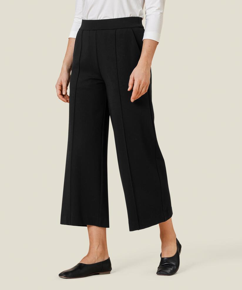 Pantalon En Jersey Épais Avec Poches, Black