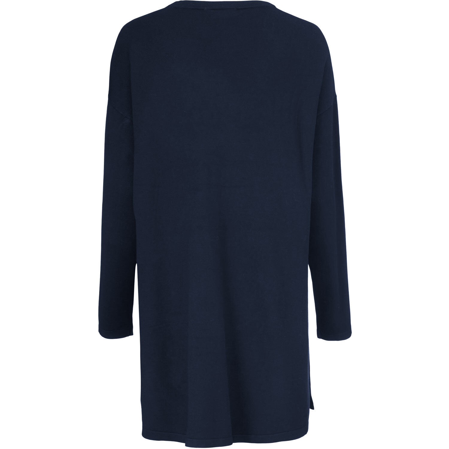 Cardigan En Fine Maille Coupe Droite, Navy