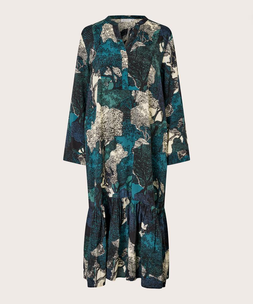 robe en viscose à manches longues et poches fendues, Celestial