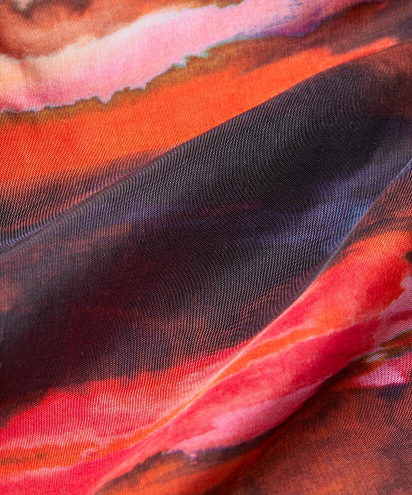 robe chemise à motif en viscose, Sun Tomato