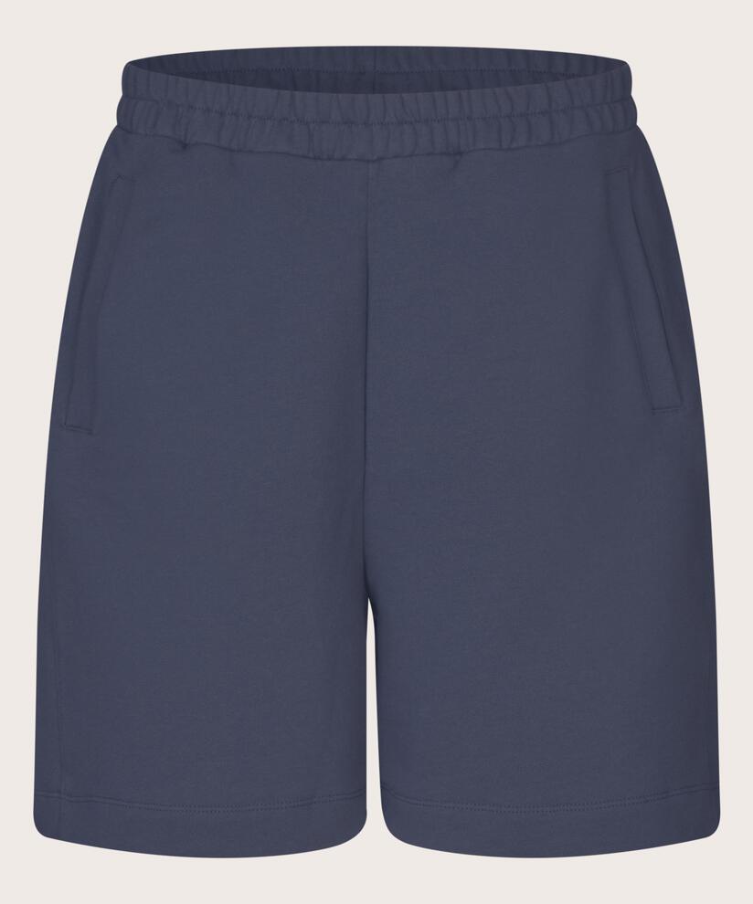 Short en qualité sweat-shirt avec taille élastique, Mood Indigo