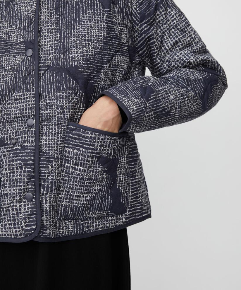 veste matelassée fine avec boutons pression, Navy Blazer
