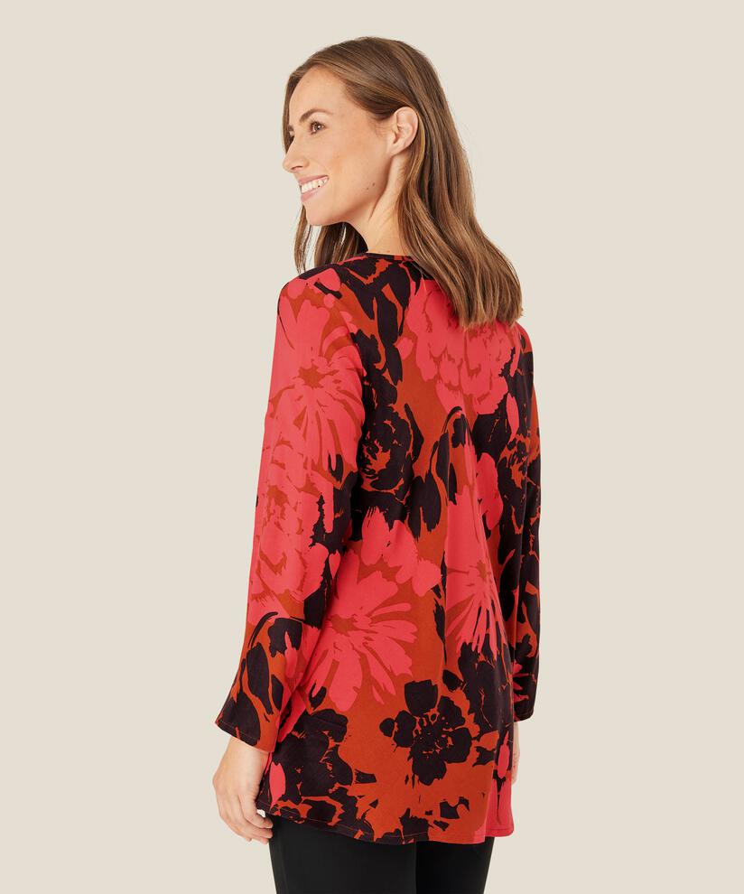 blouse en viscose à col v et manches 3/4, Picante
