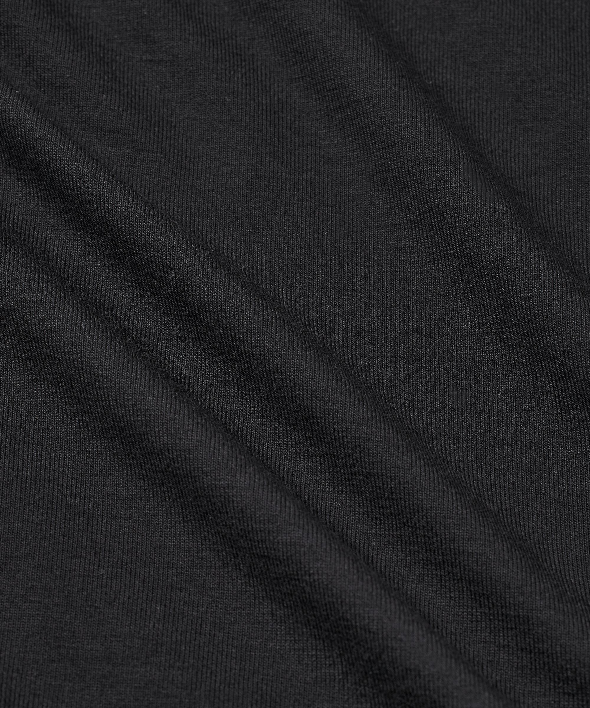 Top En Jersey Doux À Manches Longues, Black