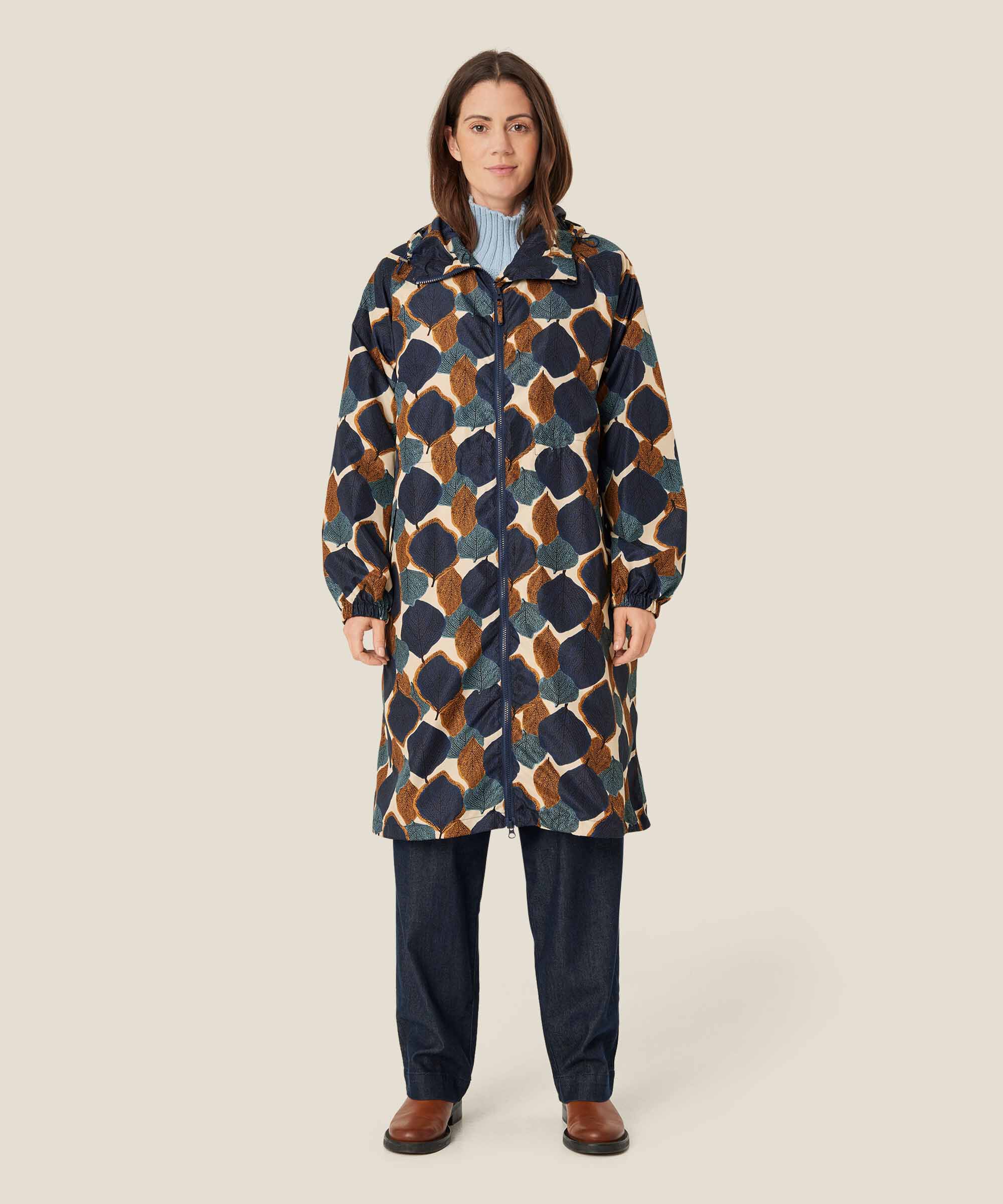 imperméable à motifs avec capuche, Moonlit Ocean